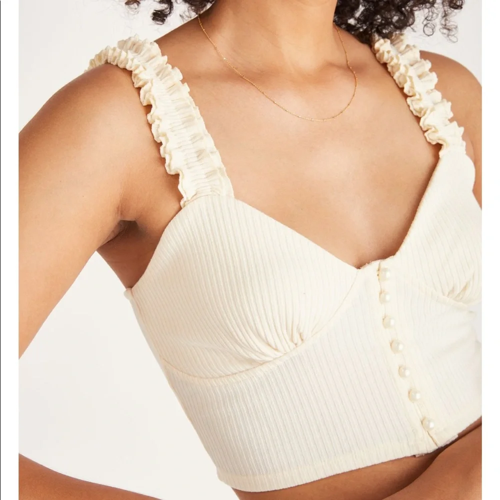 New | Backyard Roses | Dacey Ruffle Tank Top Small - Picture 4 of 7